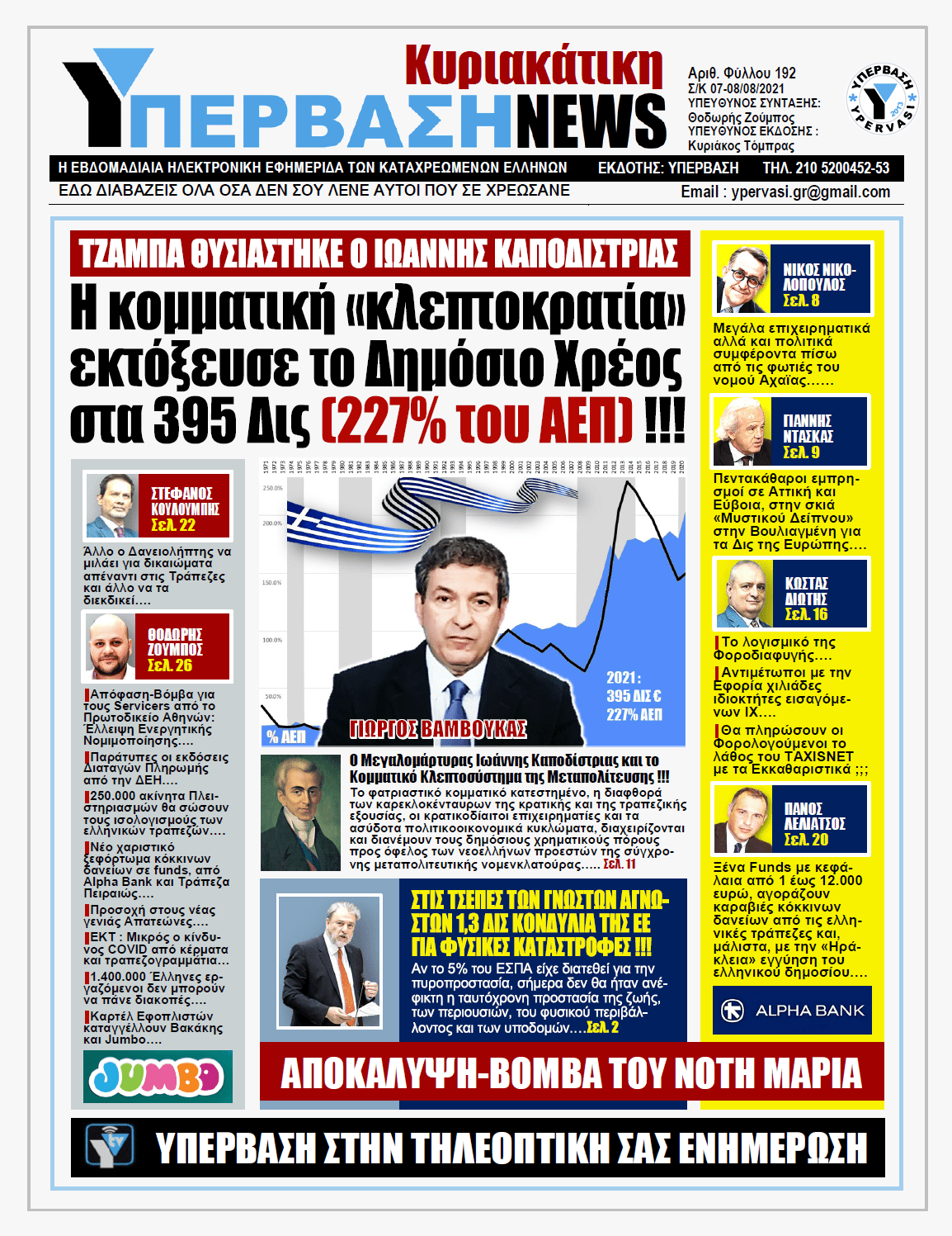 ΥΠΕΡΒΑΣΗ NEWS 08/08/2021 | Η κομματική 