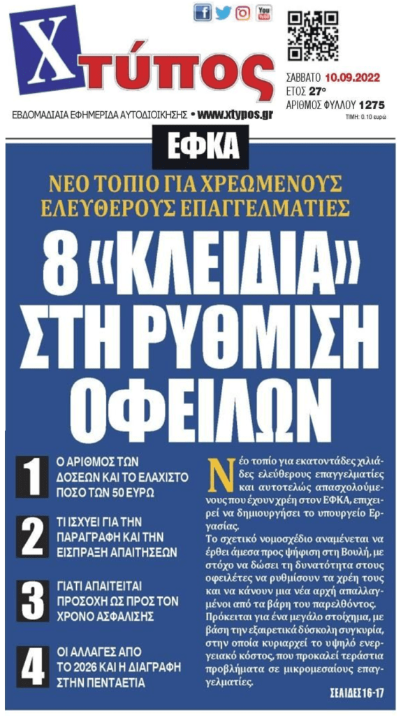 Χρέη στον ΕΦΚΑ: Νέο τοπίο στις ρυθμίσεις αλλά…δεν υπάρχει φράγκο