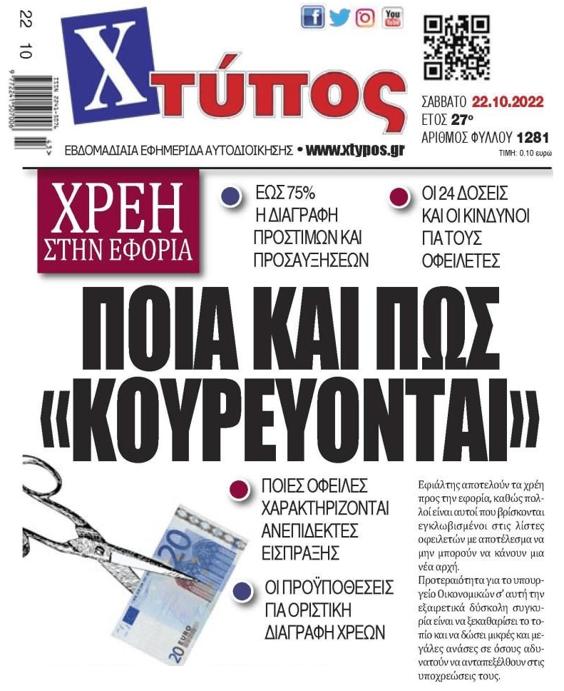 Χρέη στην Εφορία: Όσα πρέπει να γνωρίζετε