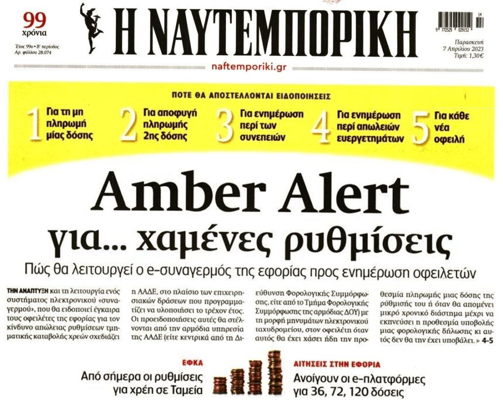 2 σε 1: Οι μικροοφειλέτες που είναι οι μοναδικοί που ρυθμίζουν και το ηλεκτρονικός συναγερμός της Εφορίας