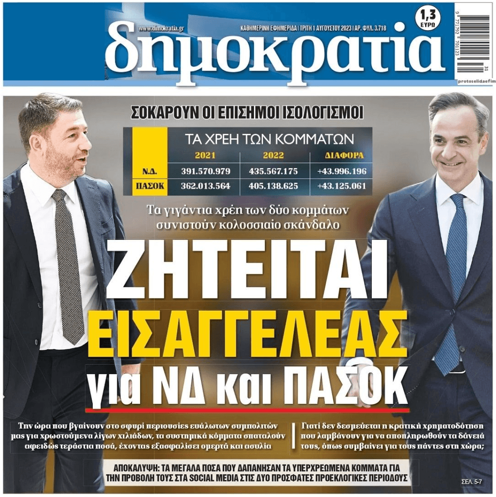 Διαρκές σκάνδαλο τα θαλασσοδάνεια των κομμάτων