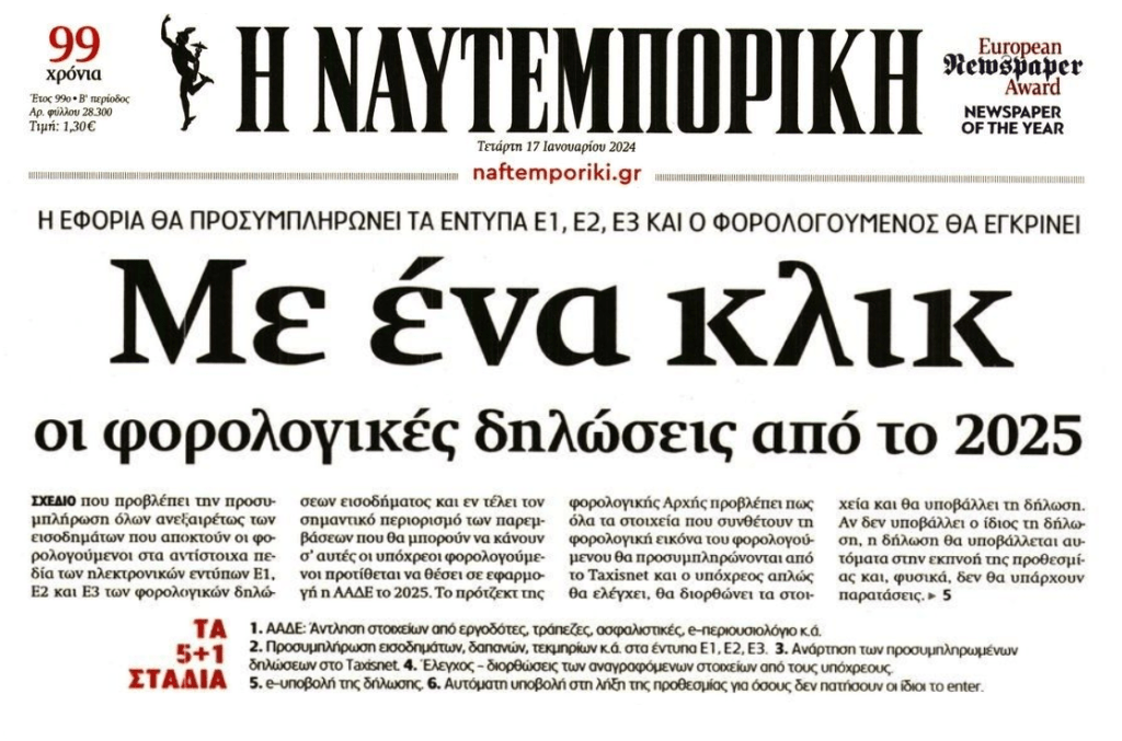 “Αυτόματες” φορολογικές δηλώσεις και “ακτινογραφία” φορολογουμένων από την ΑΑΔΕ