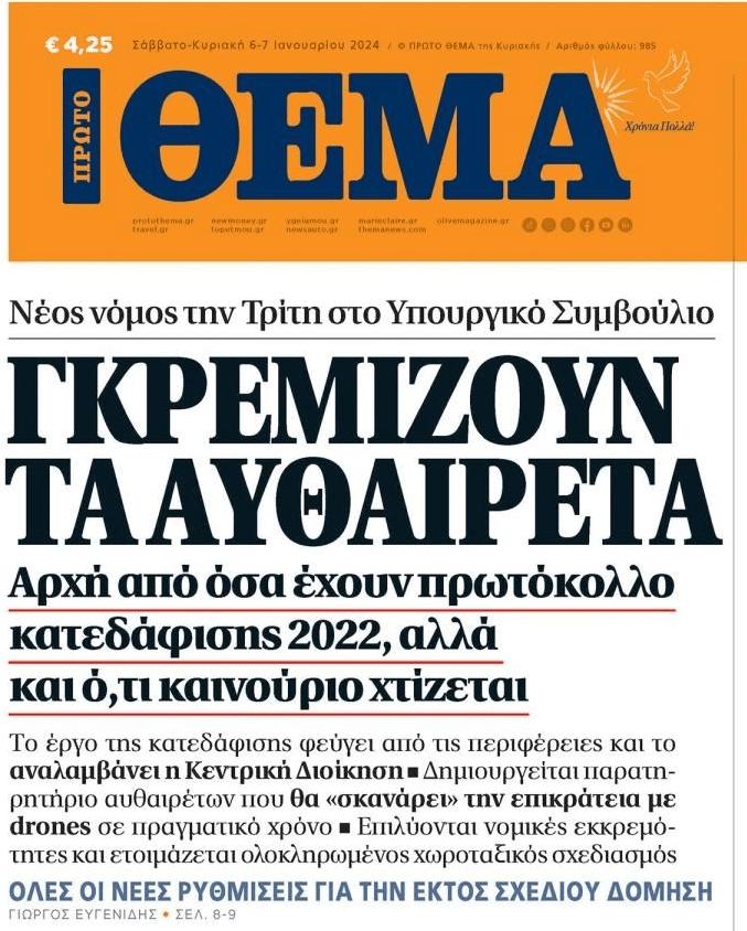 Βγάζουν τις μπουλντόζες για τα αυθαίρετα...