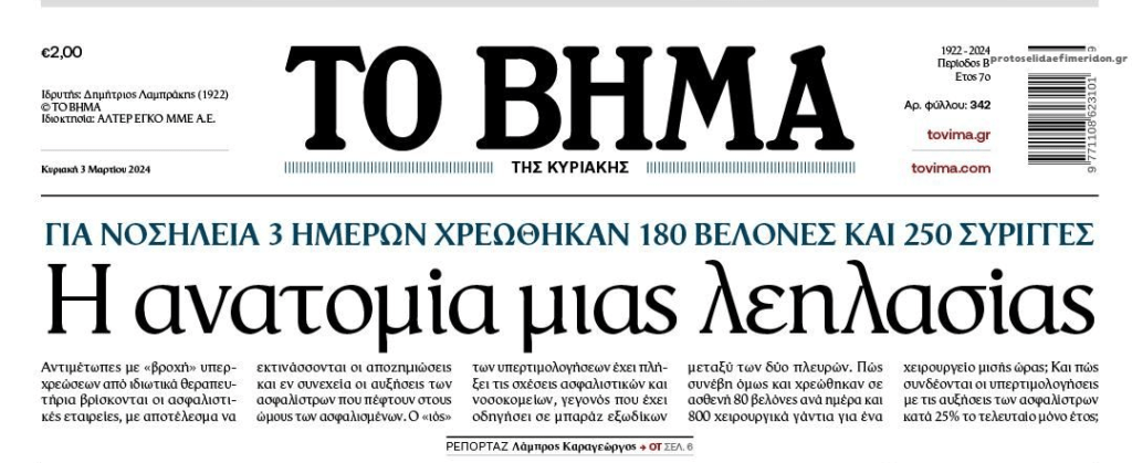 Ιδιωτικές κλινικές: Υπερχρεώσεις και λεηλασία
