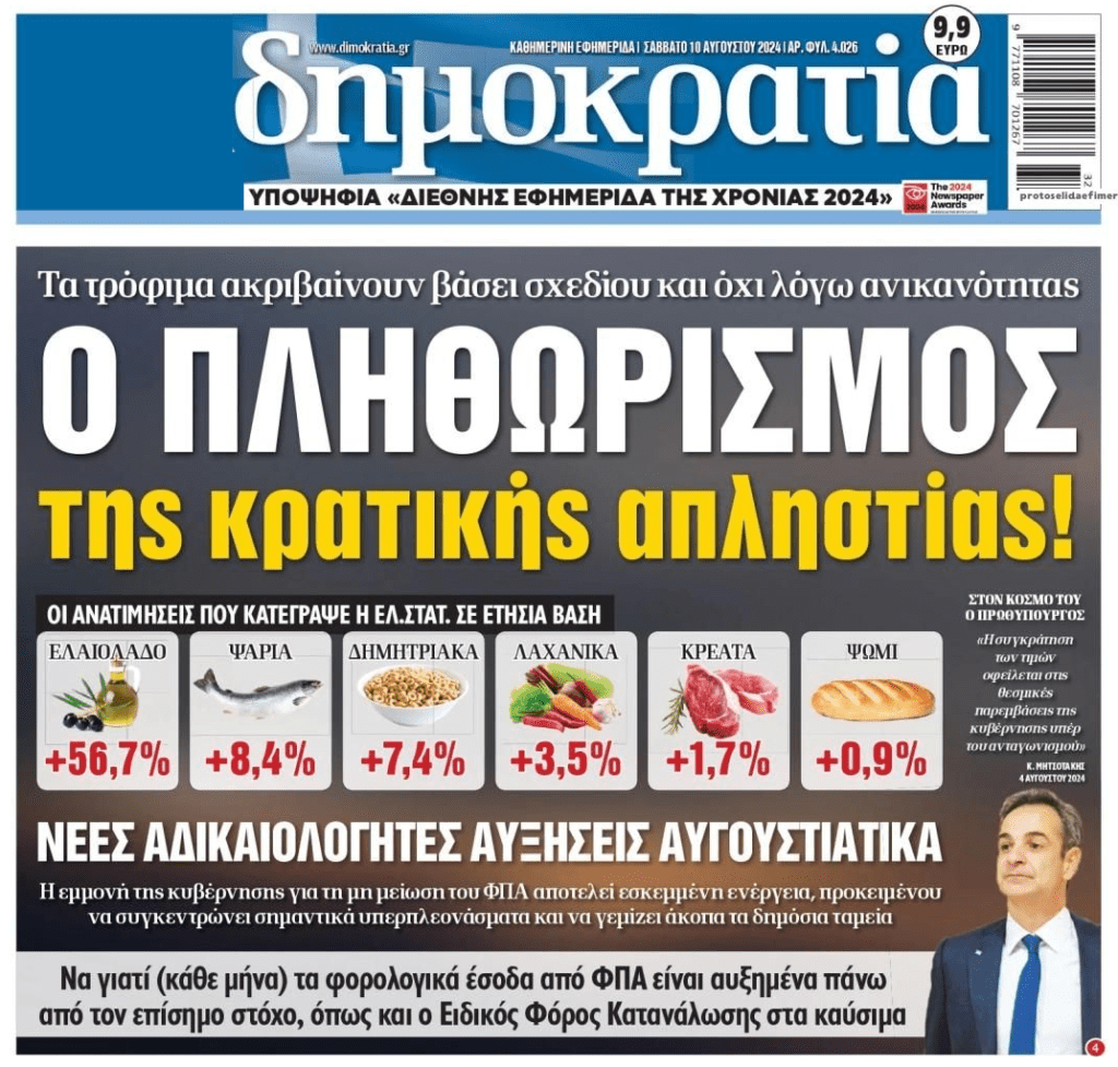 Συνεχίζεται η ληστεία των καταναλωτών