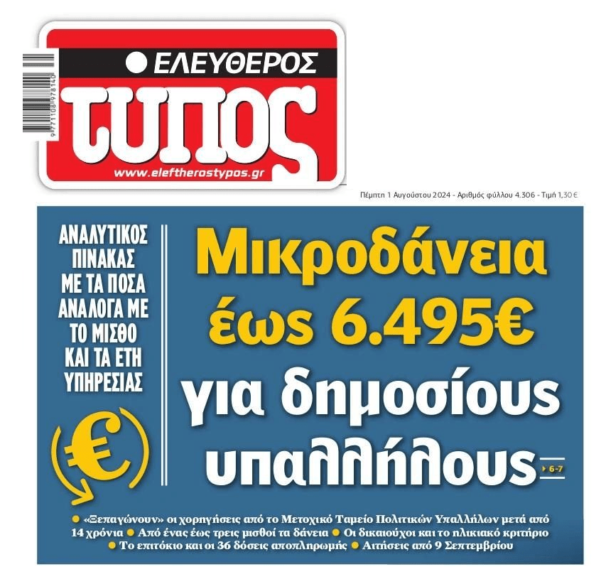 Μικροδάνεια σε δημοσίους υπαλλήλους