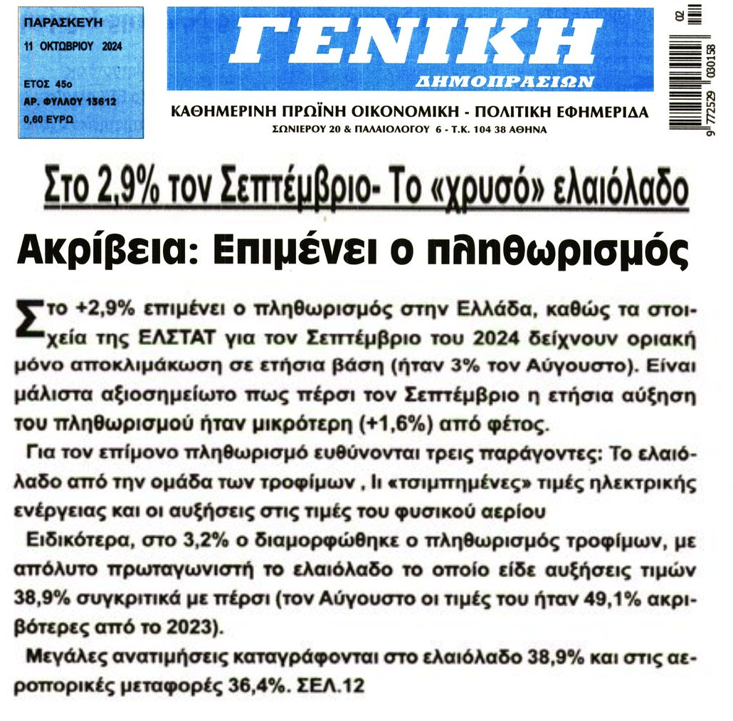 Επιμένει η...ληστρική ακρίβεια