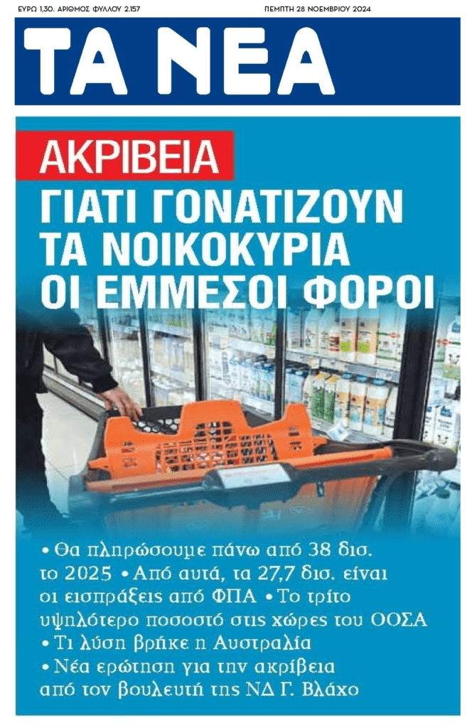 Υπερφορολόγηση+ακρίβεια γονατίζουν τα νοικοκυριά!