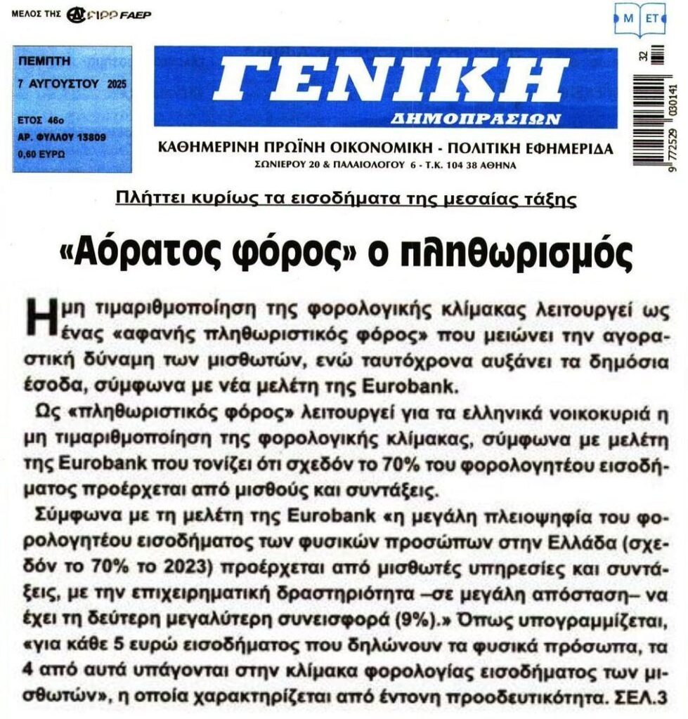 Τα νοικοκυριά εκπέμπουν SOS. Η ακρίβεια και φοροεπίθεση στα πάντα όλα εξαφανίζει όλα τα ευρώ από τις τσέπες τους!