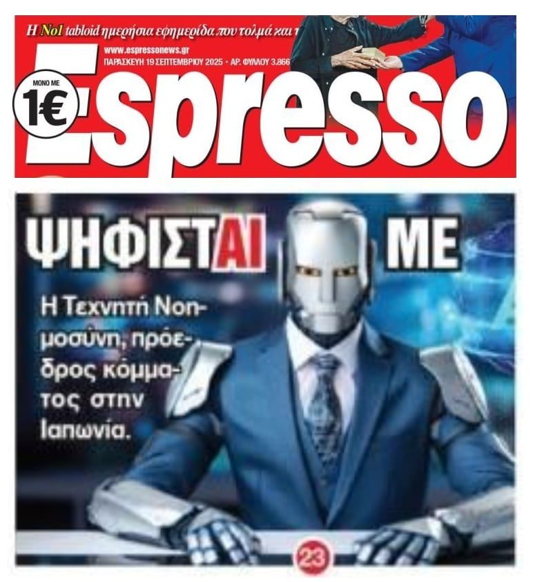 Πρόεδρος κόμματος….Τεχνητή Νοημοσύνη!