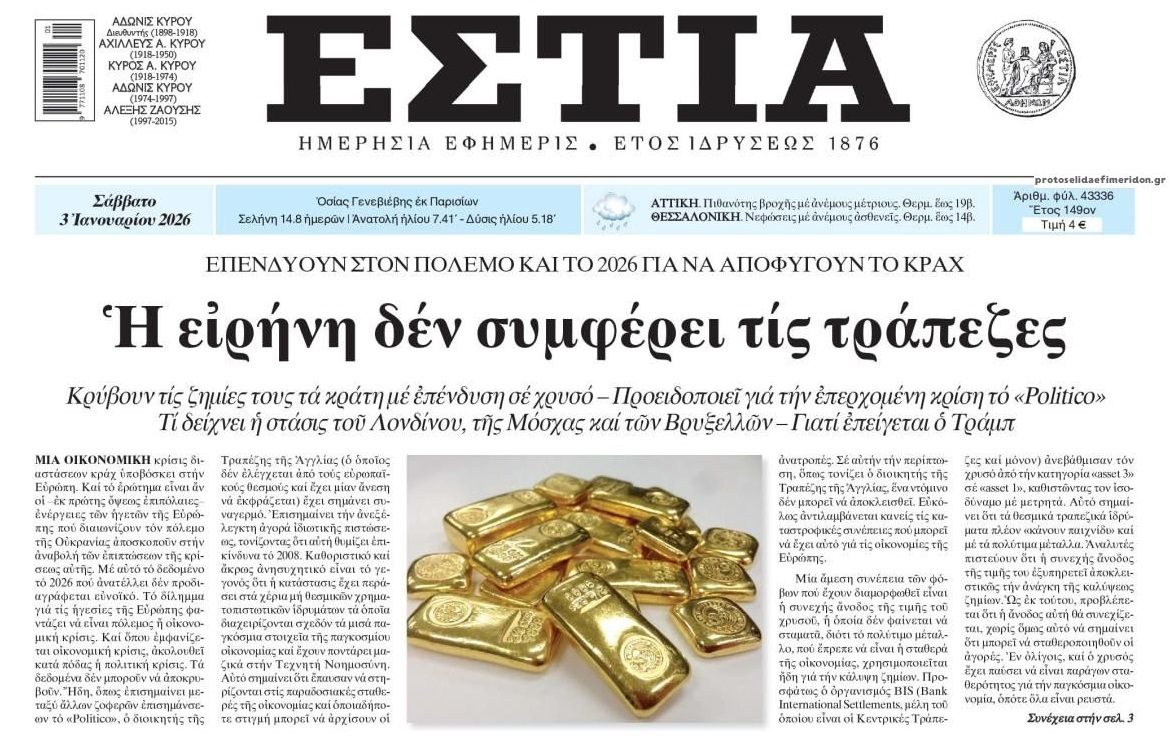 Το σύστημα επενδύει στον πόλεμο για να μην 