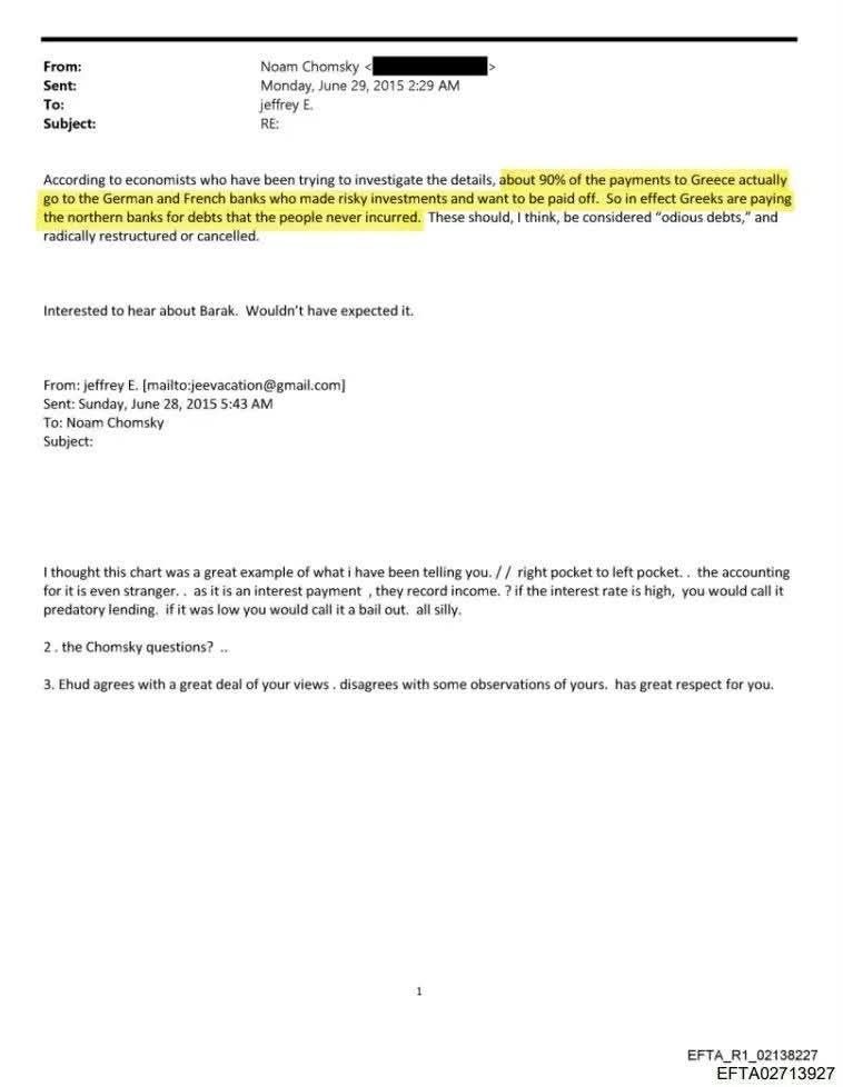 Στα αρχεία Epstein η Ελλάδα: Επιβλήθηκε δουλική λιτότητα για να σωθούν οι γερμανικές και γαλλικές τράπεζες!