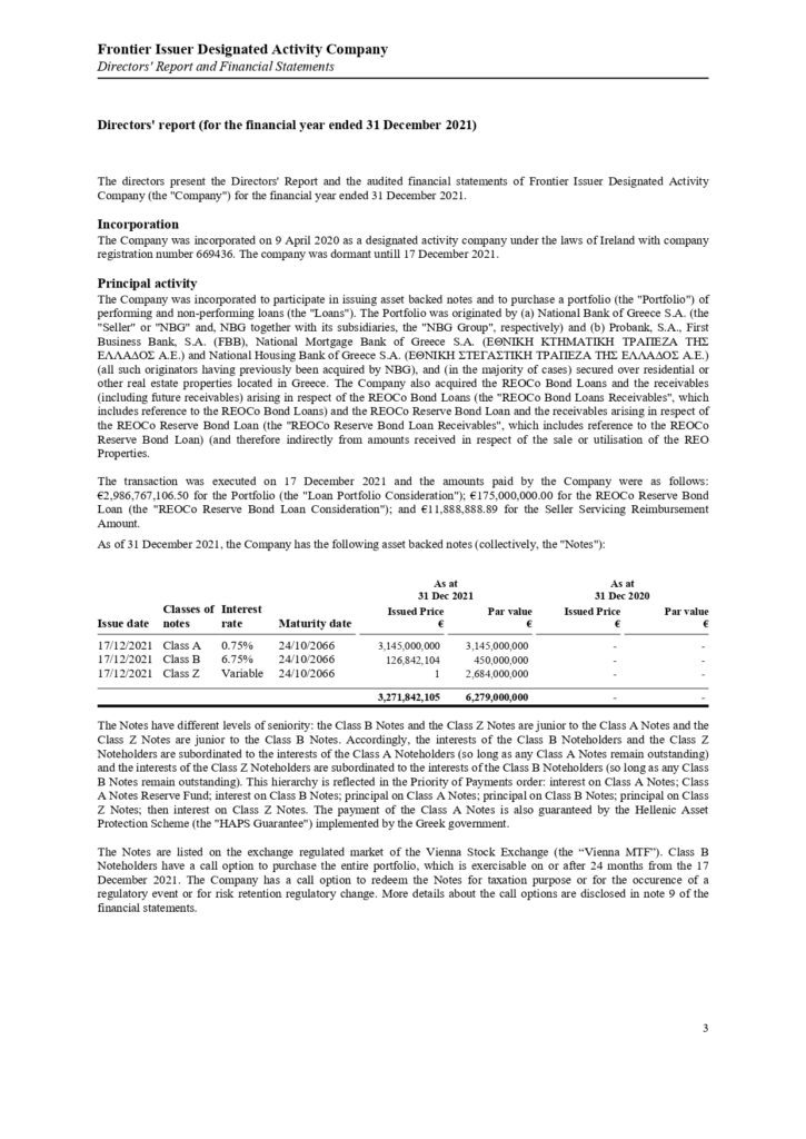ΠΑΡΑΡΤΗΜΑ Γ Frontier Issuer DAC Annual Report and Audited Financial Statements 31.12.2021.pdf page 0005