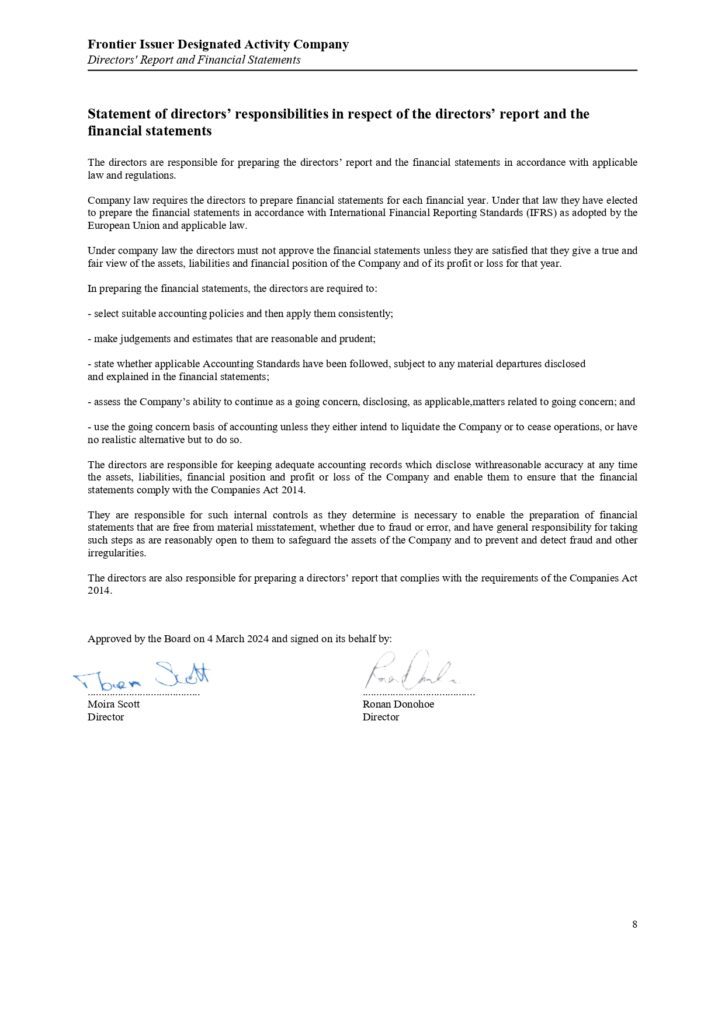 ΠΑΡΑΡΤΗΜΑ Γ Frontier Issuer DAC Annual Report and Audited Financial Statements 31.12.2021.pdf page 0010