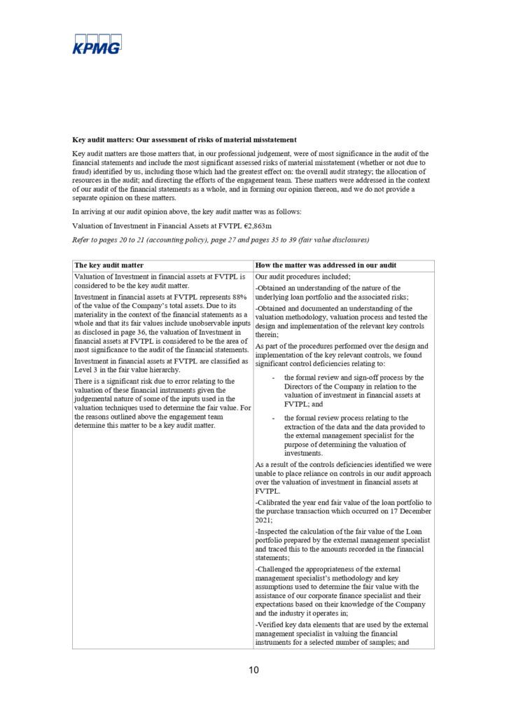 ΠΑΡΑΡΤΗΜΑ Γ Frontier Issuer DAC Annual Report and Audited Financial Statements 31.12.2021.pdf page 0012