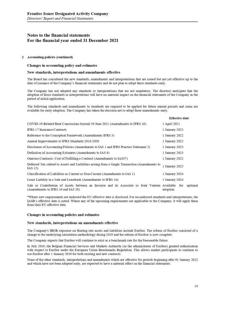 ΠΑΡΑΡΤΗΜΑ Γ Frontier Issuer DAC Annual Report and Audited Financial Statements 31.12.2021.pdf page 0021