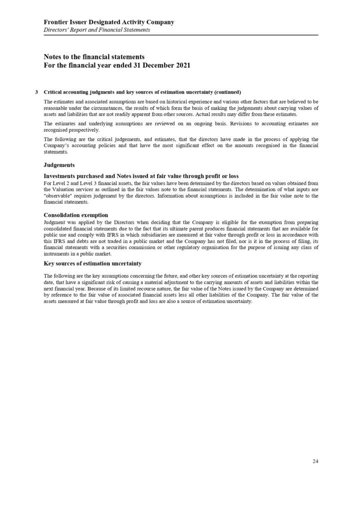 ΠΑΡΑΡΤΗΜΑ Γ Frontier Issuer DAC Annual Report and Audited Financial Statements 31.12.2021.pdf page 0026