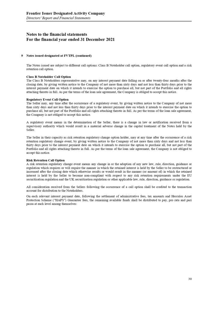 ΠΑΡΑΡΤΗΜΑ Γ Frontier Issuer DAC Annual Report and Audited Financial Statements 31.12.2021.pdf page 0032