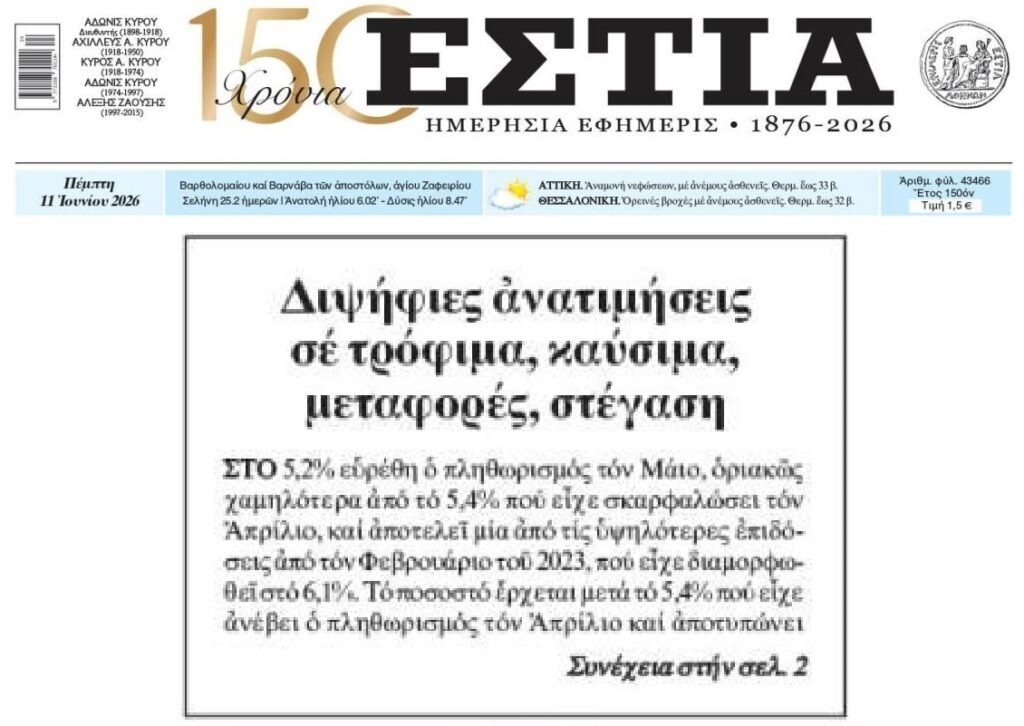 Η ακρίβεια “ισοπεδώνει” τα νοικοκυριά!