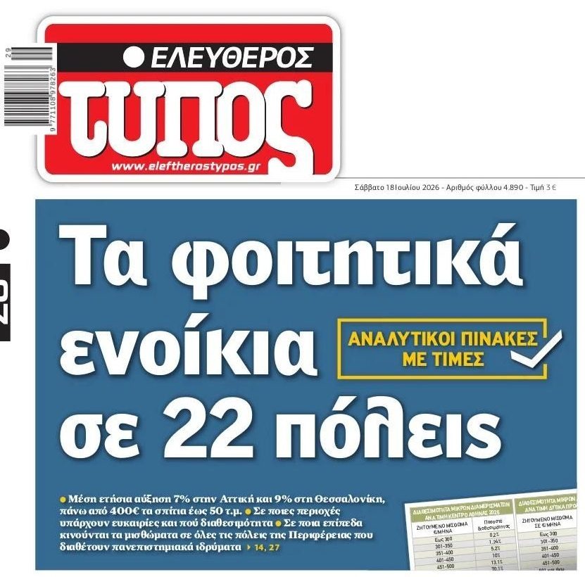 Σοκ με τα ενοίκια σε όλη την Ελλάδα!