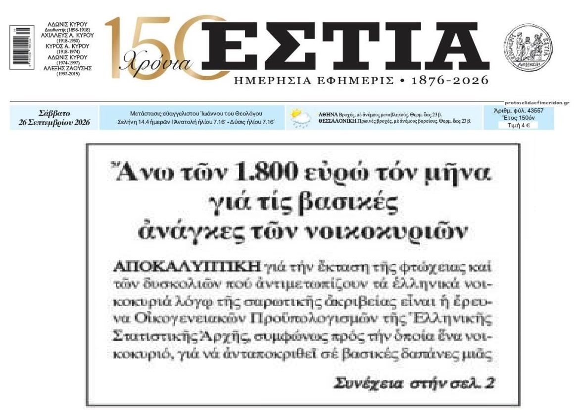 1.800 ευρώ μόνο για τα βασικά...