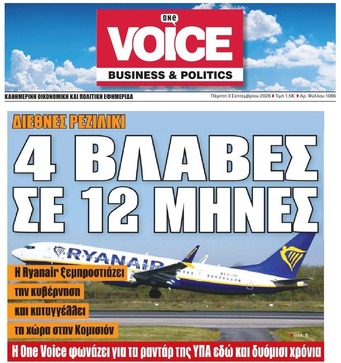 Διεθνές ρεζιλίκι δια χειρός Ryanair...