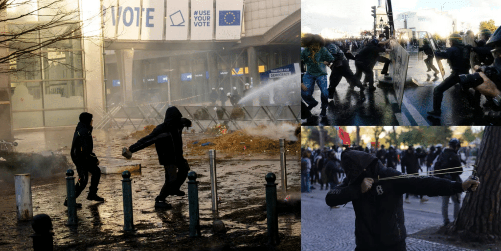 Ευρώπη σε αναβρασμό: Μαζικές διαδηλώσεις και βίαιες συγκρούσεις σε Γαλλία, Αλβανία, Ιταλία και Βέλγιο